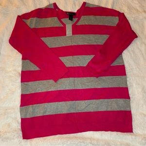 Lane Bryant pink and grey sweater size 14/16 NWT
